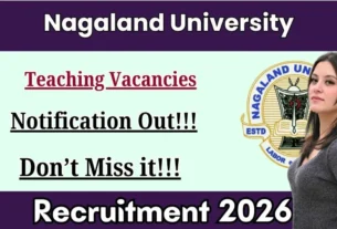 Nagaland University Recruitment 2026 Notification