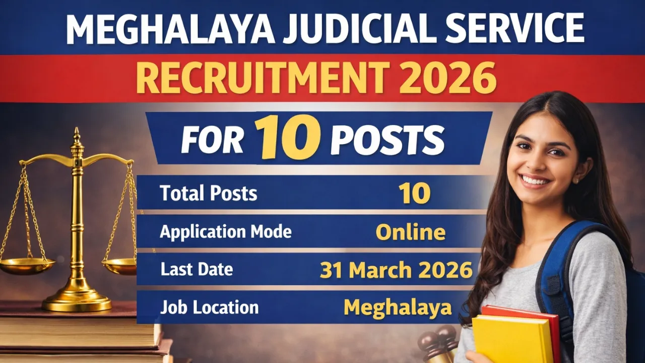 Meghalaya Judicial Service Recruitment 2026 for 10 Posts