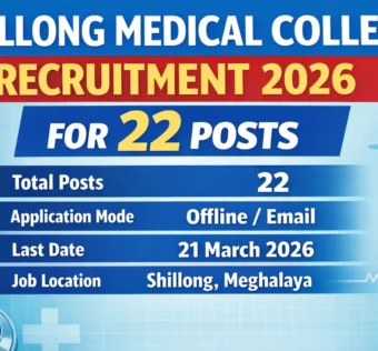 Shillong Medical College Recruitment 2026 for 22 Posts