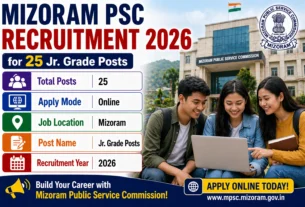 Mizoram PSC Recruitment 2026 for 25 Jr. Grade of Mizoram Health Service Posts