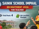 Sainik School Imphal Recruitment 2026 for Teacher