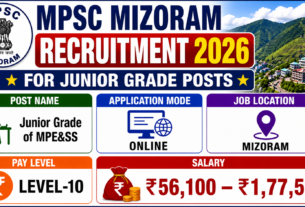 MPSC Mizoram Recruitment 2026 for Junior Grade Posts