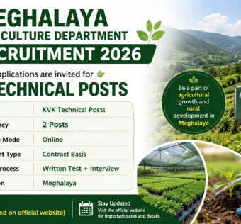Meghalaya Agriculture Department Recruitment 2026 for KVK Technical Posts