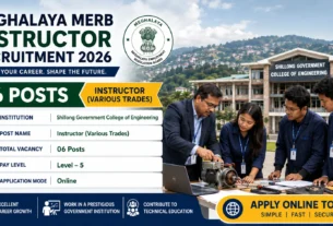 Meghalaya MERB Instructor Recruitment 2026 for 6 Posts