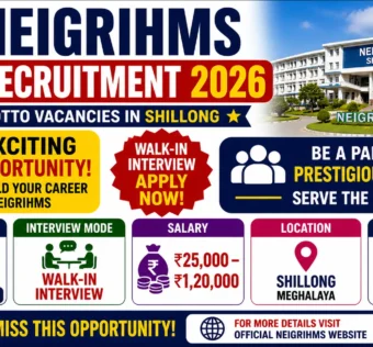 NEIGRIHMS Recruitment 2026 for SOTTO Vacancies in Shillong