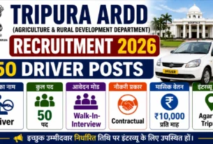 Tripura ARDD Recruitment 2026 for 50 Driver Posts