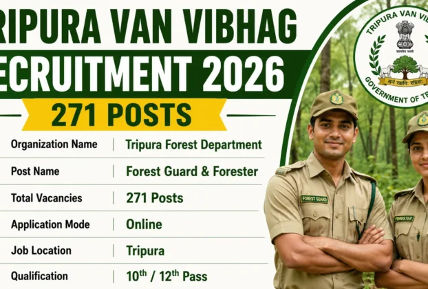 Tripura Van Vibhag Recruitment 2026 for 271 Posts