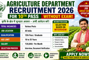 Agriculture Department Recruitment 2026 for 10th Pass without Exam