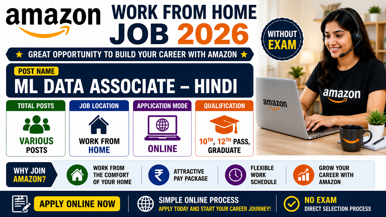 Amazon Work From Home Job 2026 without Exam Direct Selection