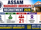 Assam Madhabdev University Recruitment 2026 for 21 Teaching Posts
