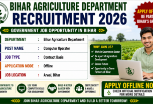 Bihar Agriculture Department Recruitment 2026 for Computer Operator Posts