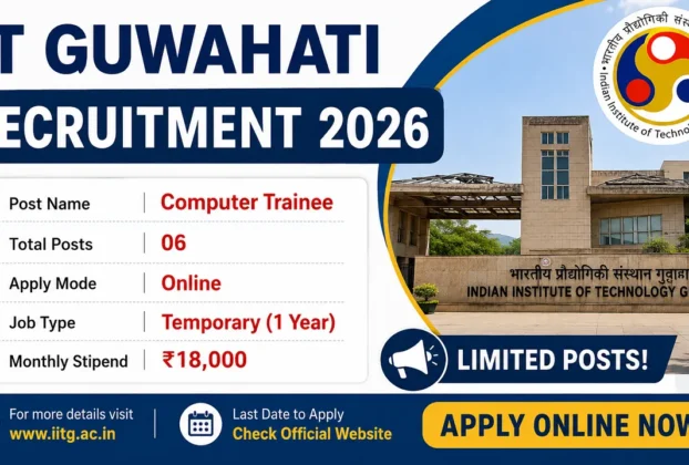 IIT Guwahati Recruitment 2026 for 6 Computer Trainee Posts