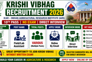 Krishi Vibhag Bharti 2026 for 10th Pass without Exam