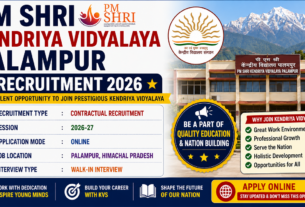 PM SHRI Kendriya Vidyalaya Palampur Recruitment 2026