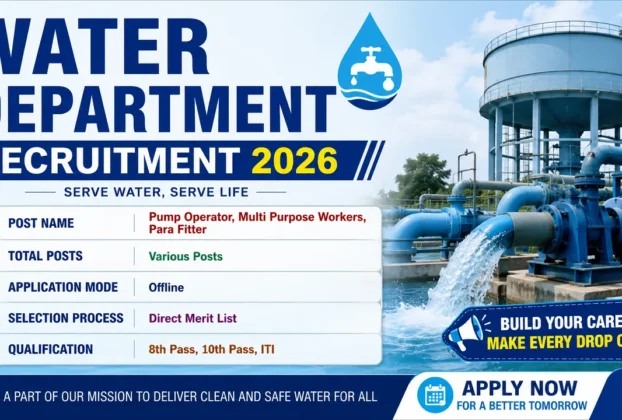 Water Department Recruitment 2026 for 10th Pass without Exam
