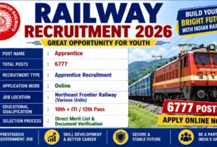 Railway Bharit 2026 for 6777 Posts for 10th 12th Pass
